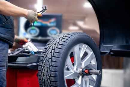 Tire mount and balance service